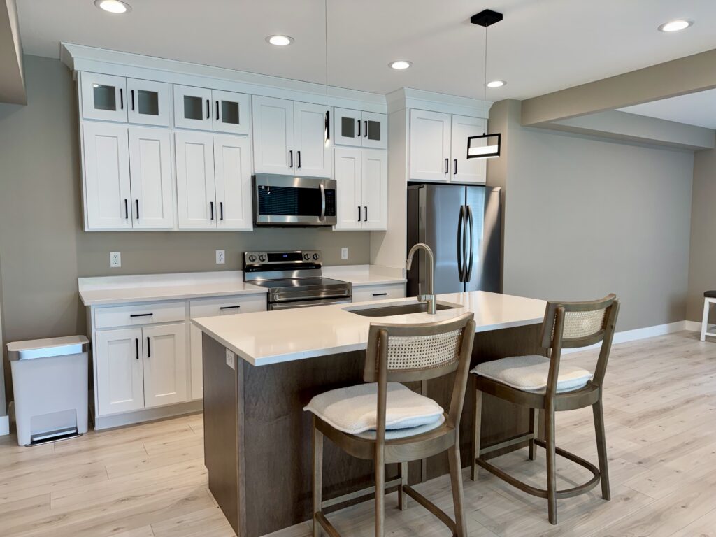 Basement Finished by Valley Construction and Restoration